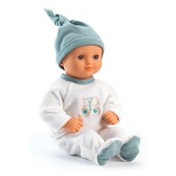 Djeco Puppen 32 cm Neige - weiche Babypuppe mit Pyjama