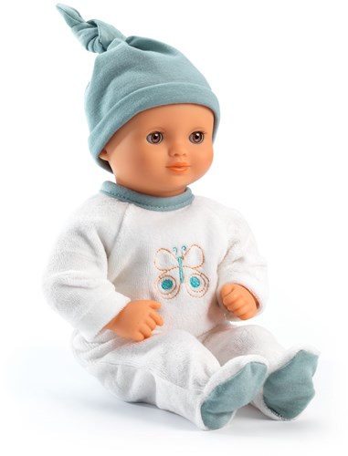 Djeco Puppen 32 cm Neige - weiche Babypuppe mit Pyjama
