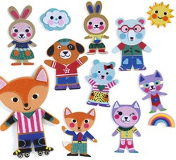 Djeco Kreativ-Mosaikset Funky family - Sticker und Magnete FSC MIX
