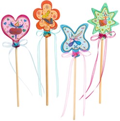 Djeco Bastelset Little Fairies - kreative Feen-Zauberstäbe basteln
