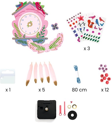 Djeco Bastelset Uhr - Kreatives Set mit Transferstickern-3