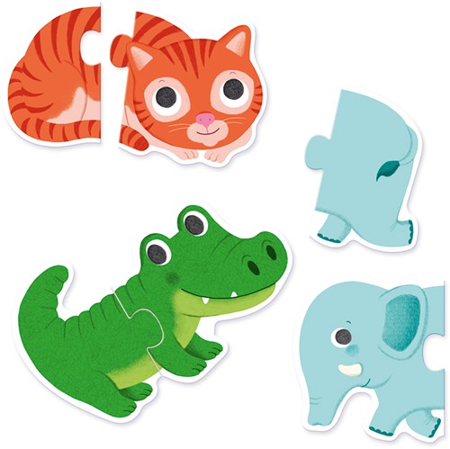 Djeco Tiere Puzzle Duo - pädagogisches FSC Karton Spielzeug