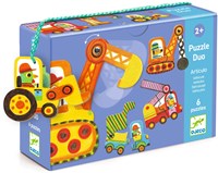 Djeco Puzzle Duo Fahrzeuge - FSC Karton bewegliche Teile-3