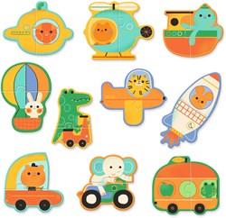 Djeco Fahrzeuge Puzzle Duo - Lernspielzeug für Kinder
