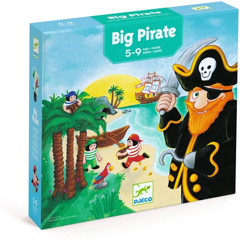 Djeco Brettspiel Big Pirate - strategisches Kinderspiel FSC MIX-2