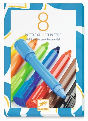 Djeco DJ08812 Colores 8 Pasteles Gel clásico Aquarellfarben, bunt
