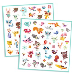 Djeco Sticker Little Friends - 160 Tiersticker FSC Papier