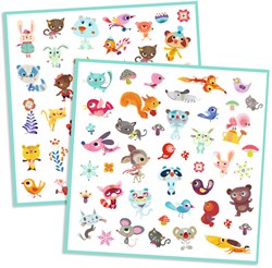 Djeco Sticker Little Friends - 160 Tiersticker FSC Papier