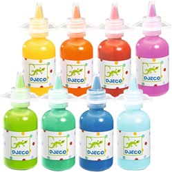Djeco Plakatfarben Set 8 Farben - kreative Kinderfarbe