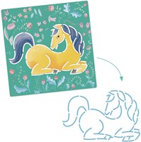 Djeco Schablonen Pferde - Kreatives Zeichenset für Kinder-3