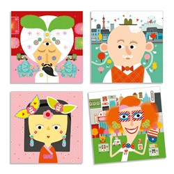 Djeco Sticker für Kinder All Different - kreativer Bastelspaß