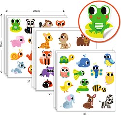 Djeco Sticker Babytieren - FSC MIX - große Sticker für Kleinkinder