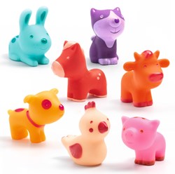 Djeco Bauernhoftiere Troopa bunte Spielfigur Kunststoff