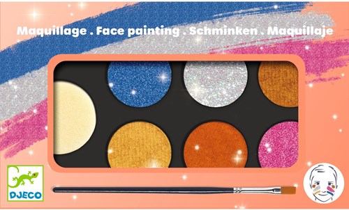 Djeco Make-up-Palette - Metallic Farben für Kinder - 6 Farben-3
