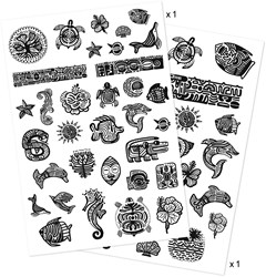 Djeco Body Art Tattoo Polynesien - temporäre Tattoos für Kinder