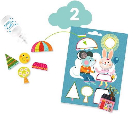 Djeco Holzpuzzle Le chat et ses amis - FSC MIX - Kleinkindspielzeug-2