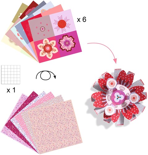 Djeco Kreativset Flower Box - Multi-Aktivitäten-Box Blumen Bastelset-2