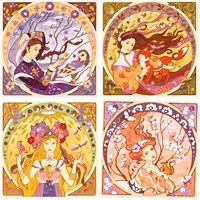 Djeco Glitzer Kunstset inspiriert von Alfons Mucha - kreatives Spielzeug