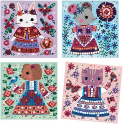 Djeco Mosaik Bastelset Lovely Pets - kreative Tier Sticker