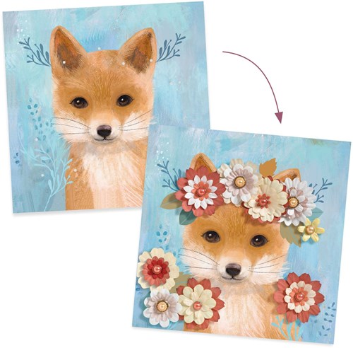 Djeco Kreativ Papier Blumenkronen Bastelset für Kinder-2
