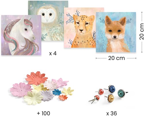 Djeco Kreativ Papier Blumenkronen Bastelset für Kinder-3