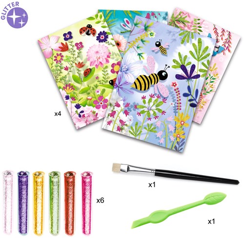 Djeco Bastelset Glitzerbilder Schmetterlinge Glitter Butterflies FSC MIX-2