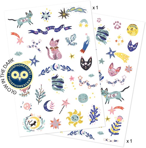Djeco temporäre Tattoos Sweet Dreams Glow-in-the-dark Kinder FSC