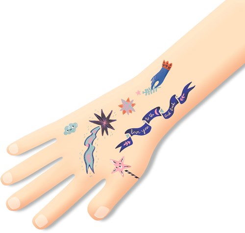 Djeco temporäre Tattoos Sweet Dreams Glow-in-the-dark Kinder FSC-2