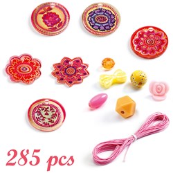 Djeco Perlen & Schmuck Flowers - Kreatives Perlen-Set für Kinder