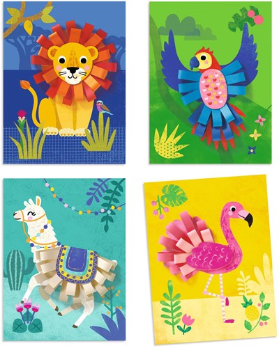 Djeco Bastelset Small Loops FSC MIX 3D Collage für Kinder