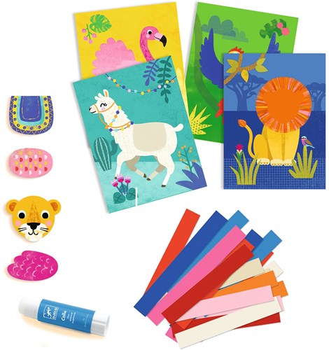 Djeco Bastelset Small Loops FSC MIX 3D Collage für Kinder-3