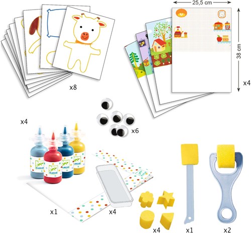 Djeco Malset Tierabenteuer - kreative Bastelbox für Kinder-3