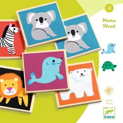 Djeco Holz-memo-Spiel Wild Animals - 32 Teile