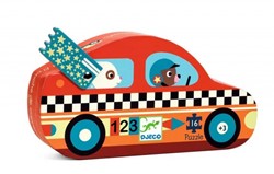 Djeco Kinderpuzzle in Rennwagenbox - 16 Teile