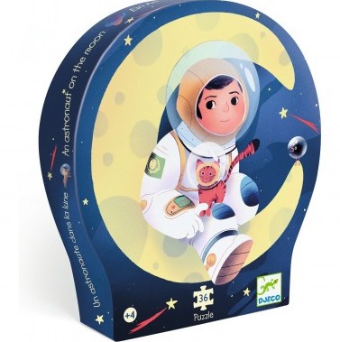Djeco Puzzle Astronaut Mond 36 Teile FSC Karton Kinderpuzzle-2