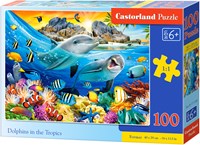Castorland Puzzle Delfine tropische Tiere 100 Teile-2