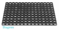 HQ Gummi Fußmatte Domino schwarz 50x80cm - robuste Außenmatte