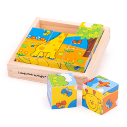 Bigjigs Safari-Würfelpuzzle
