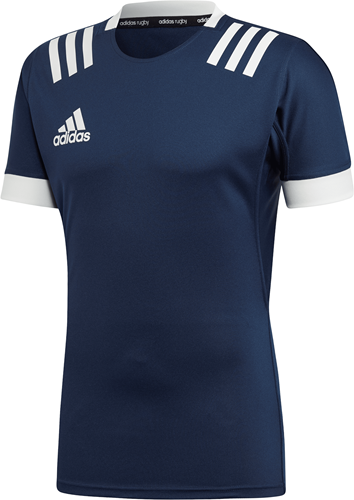 Adidas Rugbyshirt 3XL - sportliches 3-Streifen Shirt für Erwachsene