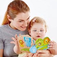 Hape Holz Babybuch wilde Tiere buntes nachhaltiges Spielzeug