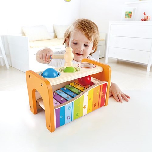 Hape Holz Hammerbank Xylophon - pädagogisches Musikspielzeug