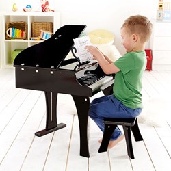 Hape Holz-Kinderklavier - schwarz - Spielzeugflügel mit 30 Tasten