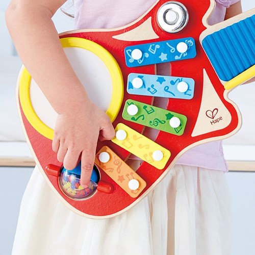 Hape Musikinstrument 6-in-1 Holzspielzeug Gitarre für Kinder-3