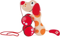 Hape E0347 - Nachziehhund Pepe, Nachziehspielzeug, aus Holz, ab 12 Monate