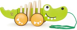 Hape E0348 - Krokodil "Croc" - Nachziehspielzeug aus Holz, grün, ab 12 Monaten