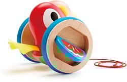 Hape E0360 Nachziehvogel Viola, Nachziehspielzeug, ab 12 Monate, Mehrfarbig