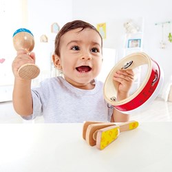 Hape Holz-Percussion Set - Junior Perkussion Musikspielzeug für Kinder