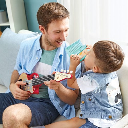 Hape Musikspielzeug Lern-Harmonica mit Lichtern für Kinder