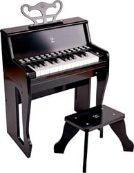 Hape Learn with Lights Black Piano mit Hocker