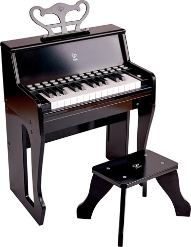 Hape Learn with Lights Black Piano mit Hocker
